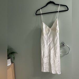 Victoria secret white slip dress embellished cross back